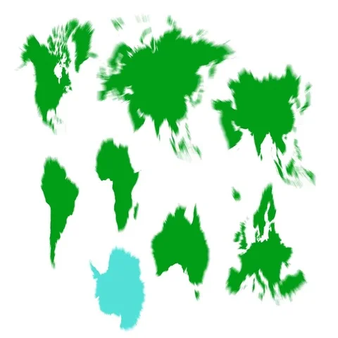 Shapes of all continents Stock Footage 69395100