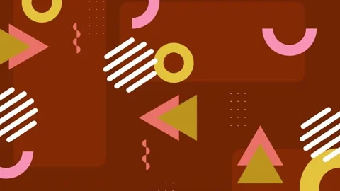 Shapes and colors creating an abstract geometric pattern seamless 4k video Stock Footage 310221934