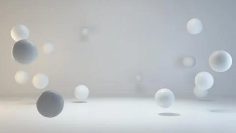 Shapes and white studio light concept 3D rendering Stock Illustration