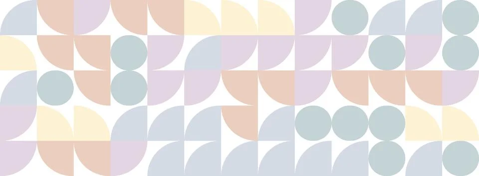 Shapes arranged in a grid format create a colorful pattern Illustrazione stock