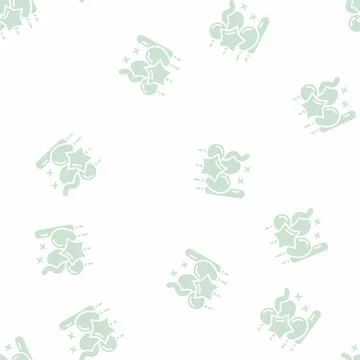 Shapes balloons glyph seamless pattern Stock Illustration