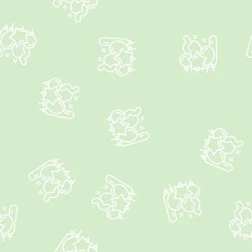 Shapes balloons line seamless pattern Stock Illustration