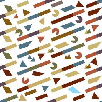 Shapes colored on white background Stock Illustration