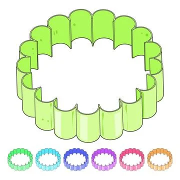Shapes cookie cutter cartoon vector graphic Stock Illustration
