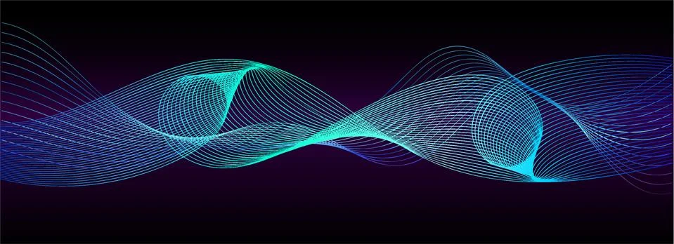 Shapes created with lines in the space. Creative neon colors 스톡 일러스트