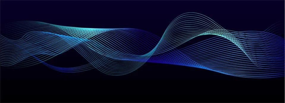 Shapes created with lines in the space. Stock Illustration