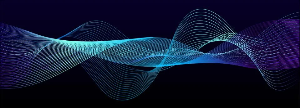 Shapes created with lines in the space. Stock Illustration