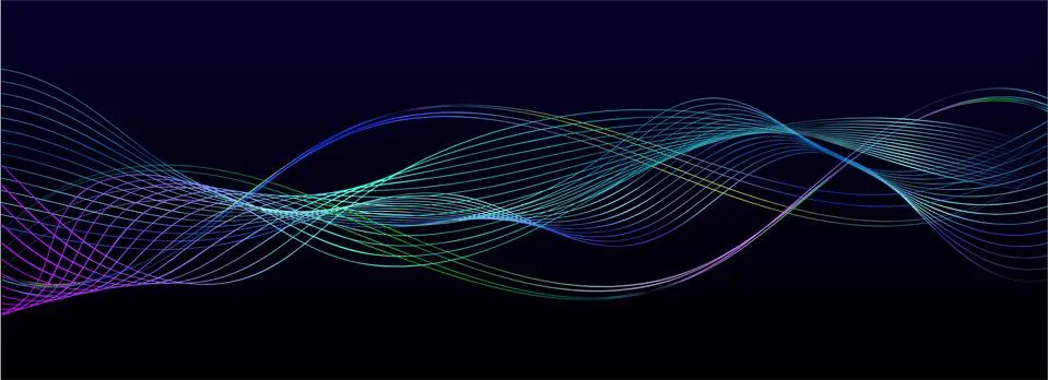 Shapes created with lines in the space. Stock Illustration