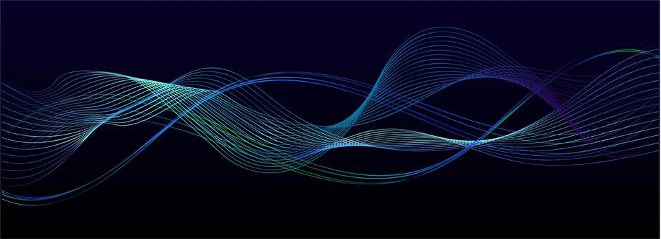 Shapes created with lines in the space. Stock Illustration