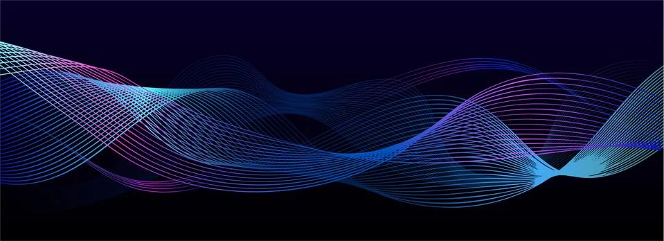 Shapes created with lines in the space. Stock Illustration