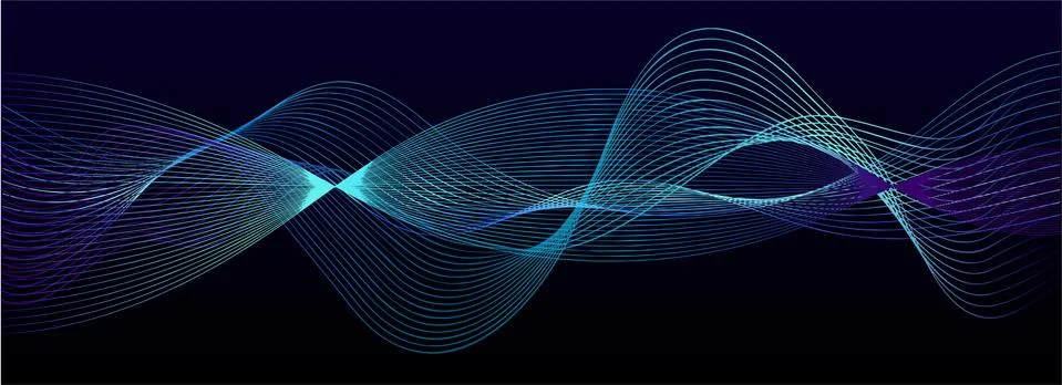 Shapes created with lines in the space Stock Illustration
