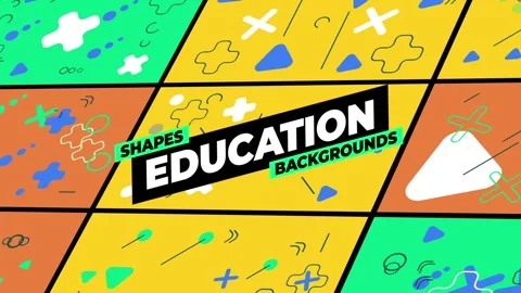 Shapes Education Backgrounds 스톡 After Effects