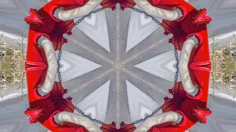 Shapes of a fire hydrant in abstract video Stock Footage 104386029