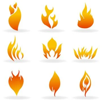 Shapes of fire Stock Illustration