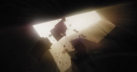 Shapes floating in CGI sepia Stock Footage 255726596