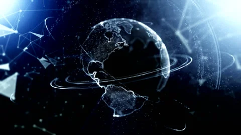 Shapes Global Digital mesh network Stock Footage 41997739