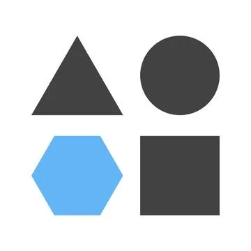 Shapes icon vector image. Stock Illustration