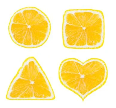 Shapes of lemon fruit 스톡 사진