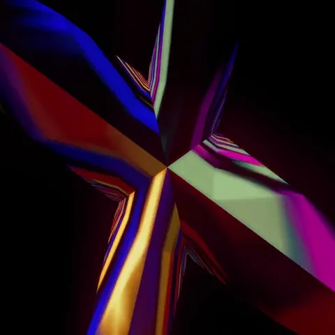 Shapes opening inside out vj clip Stock Footage 69710942