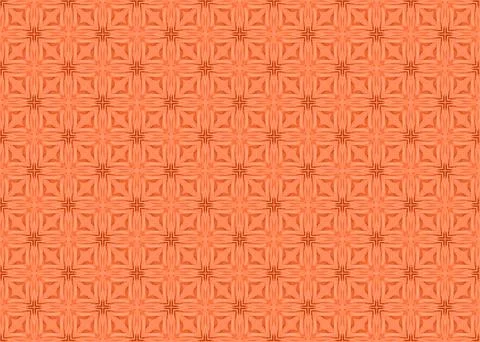 Shapes in orange monotone seamless repeat pattern illustration Stock Illustration