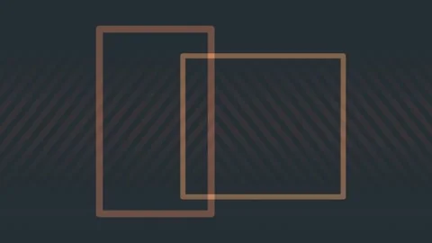 Shapes overlap on dark background in simple design Stock Footage 339365672