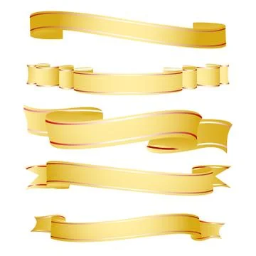 Shapes of ribbon Stock Illustration