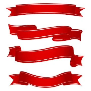 Shapes of ribbons Stock Illustration