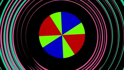 Shapes that rotate and increase in size, cover the background and disappear. Stock Footage 116548914