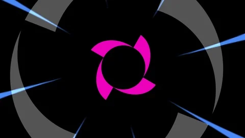 Shapes that rotate and increase in size, cover the background and disappear. Stock Footage 117890366