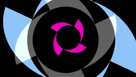 Shapes that rotate and increase in size, cover the background and disappear. Stock Footage 119035736