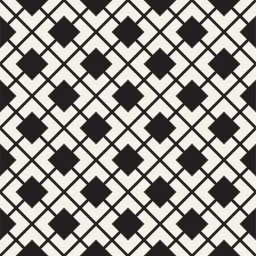 Shapes seamless pattern background. Stylish symmetric lattice.  Abstract ge.. Stock Illustration