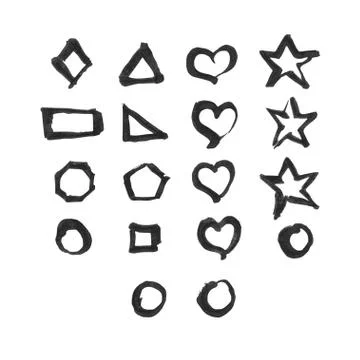 Shapes set. 스톡 일러스트