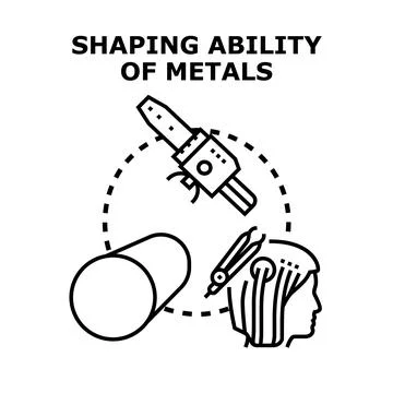 Shaping ability of metals concept illustration Stock Illustration