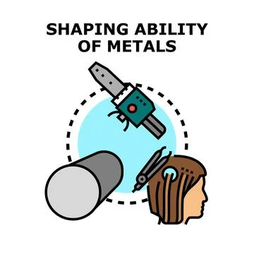 Shaping ability of metals concept illustration Stock Illustration