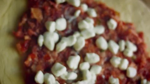 Shaping Assorted Turkish Pide before Baking — Three Quarter View 写真素材