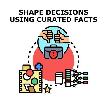Shaping business decisions using curated data and analysis Stock Illustration