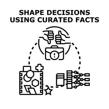 Shaping business decisions using curated data and analysis Stock Illustration