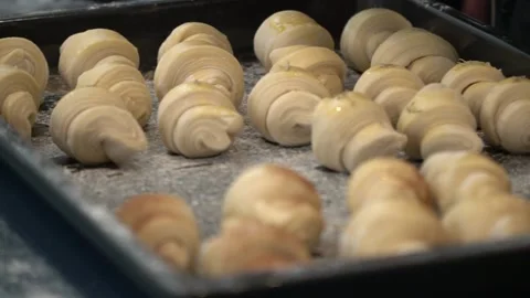 Shaping Croissants Stock Footage 317472667
