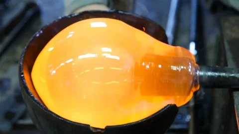 Shaping glass 2 Stock Footage 126965167