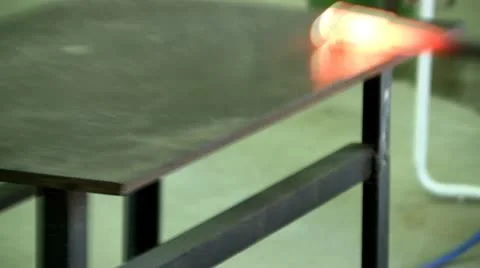 Shaping glass with blocks Stock Footage 12303983