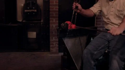 Shaping Glass Video stock 7770400