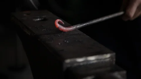 Shaping metal at a foundry Stock Footage 90939920