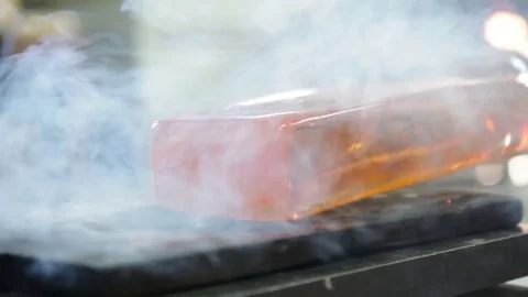 Shaping Murano glass Stock Footage 73497672