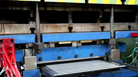 Shaping the radiator sheets (5 Shots) Stock Footage 147367483