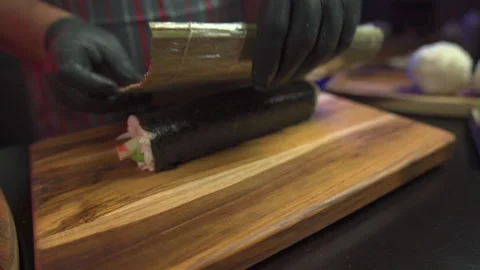 Shaping sushi Stock Footage 280367446