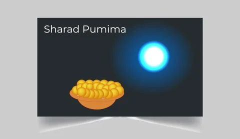 Sharad Punima background with couple dancing dandiya Stock Illustration