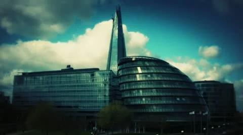 The shard and city hall dramatic Video stock 10891466