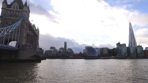 The Shard and Tower Bridge, Timelapse Stock Footage 99688924