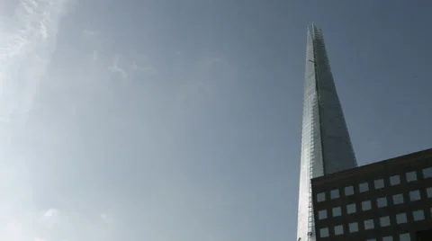 The Shard in bright sunlight HD version 스톡 동영상 37351500