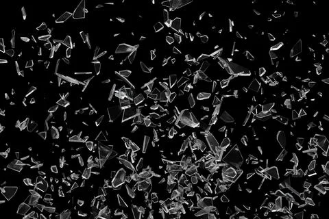 A shard of a broken window. A broken mirror. Multiple shards of broken glass  Stock Illustration